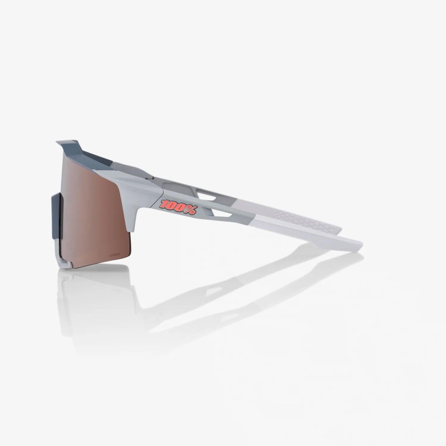 100% UV Protection Polarized Sunglasses - SPEEDCRAFT Soft Tact Stone Grey Frame with HiPER Crimson Silver Mirror Lens | Sporty & Fashion Eyewear for Driving, Running, Beach & Outdoor Activities