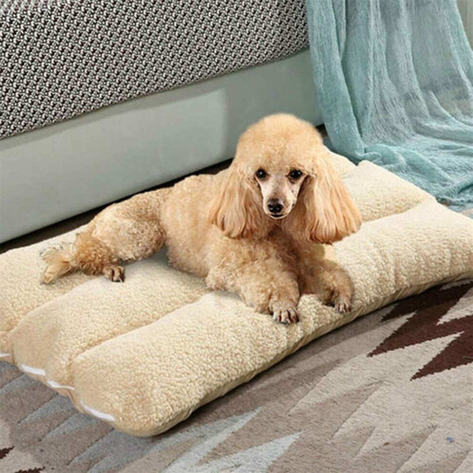 Premium Thick Fleece Pet Bed - Warm & Cozy Winter Dog & Cat Cushion Mat for Small to Large Pets - Soft Pillow Mattress Pad for Indoor Use (Size: 70x50cm) - Perfect for Living Room, Bedroom & Pet Carriers