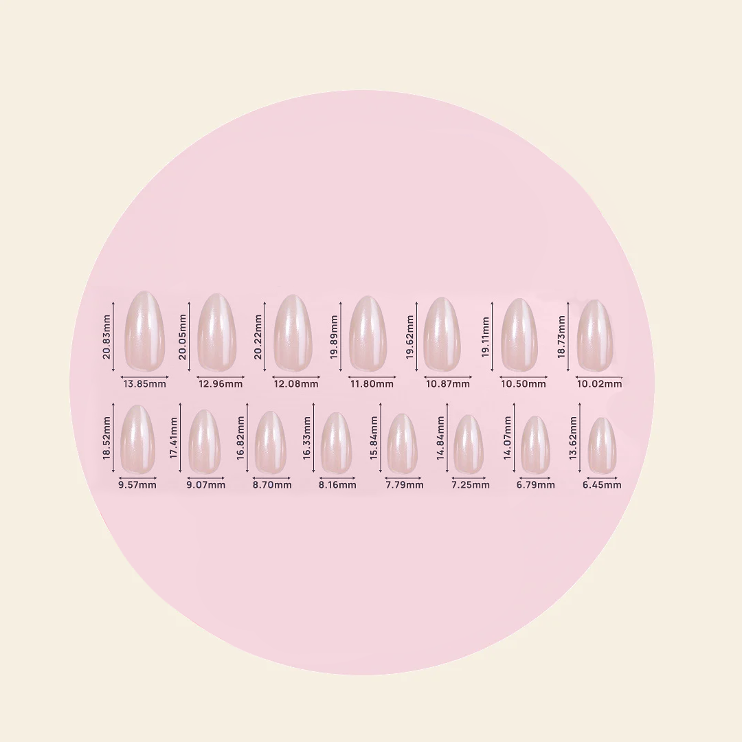 Mitty Soft Haze Press on Nails - Long Lasting Fake Nails with Glue - Perfect for Parties, Weddings & Everyday Wear