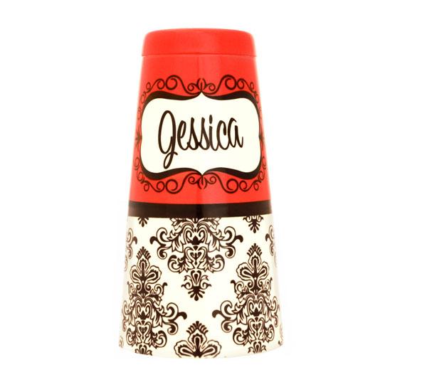 Customizable 28 oz Weighted Cocktail Shaker Tin with Elegant Damask Print - Perfect for Home Bars, Cocktail Parties & Professional Mixology