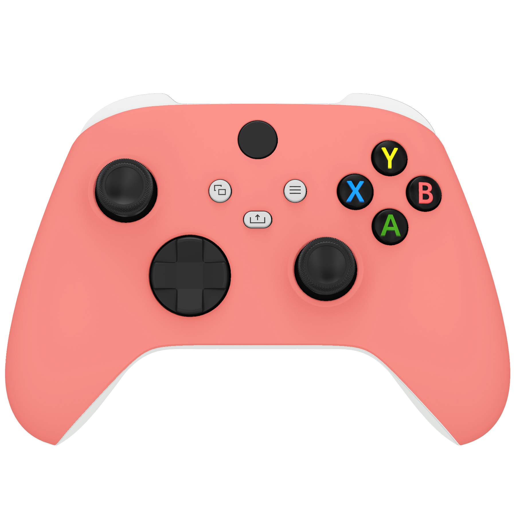 eXtremeRate Coral Soft Touch Grip Replacement Shell for Xbox Series X & S Controller - Custom Faceplate Cover for Xbox Core Controller | Personalized Gaming Upgrade | Perfect for Competitive Play & Long Gaming Sessions [Controller Not Included]