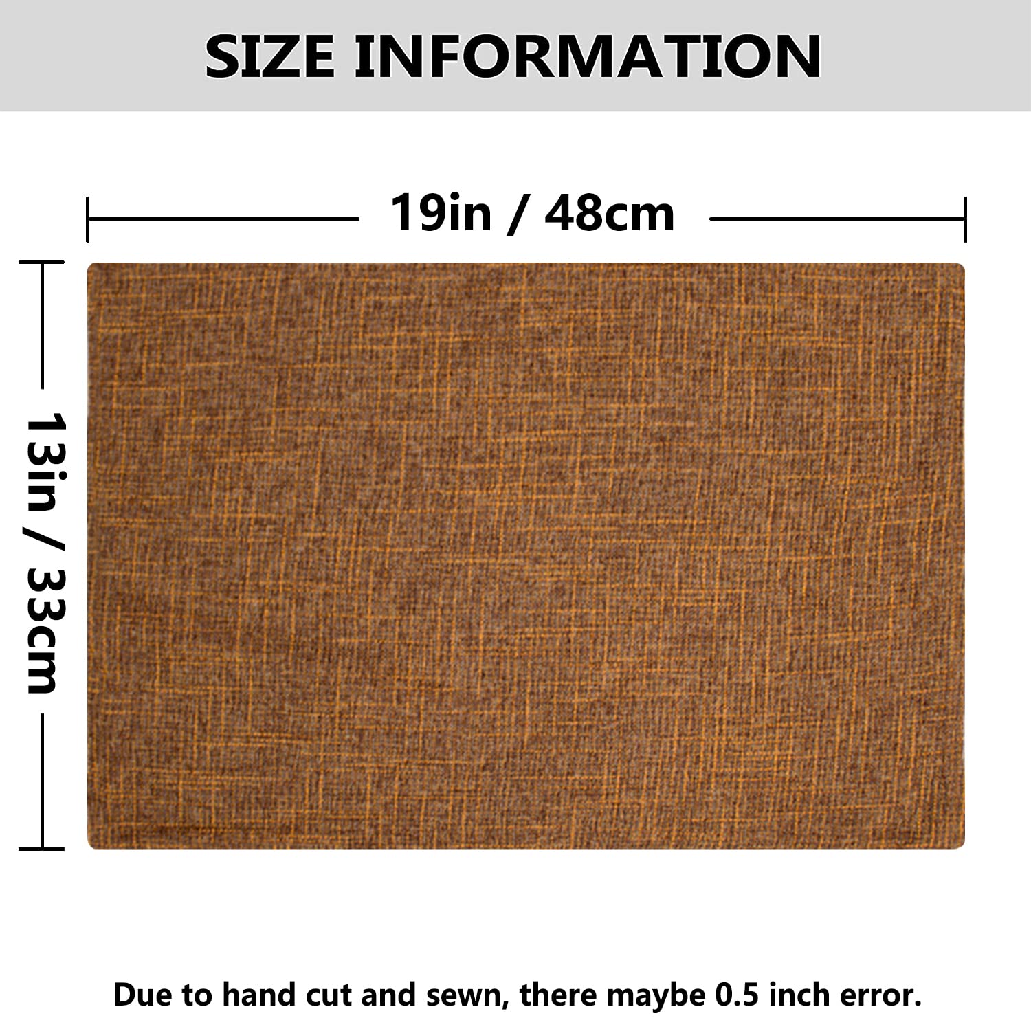 Kevin Textile 4-Pack Faux Linen Heat Resistant Placemats - 13