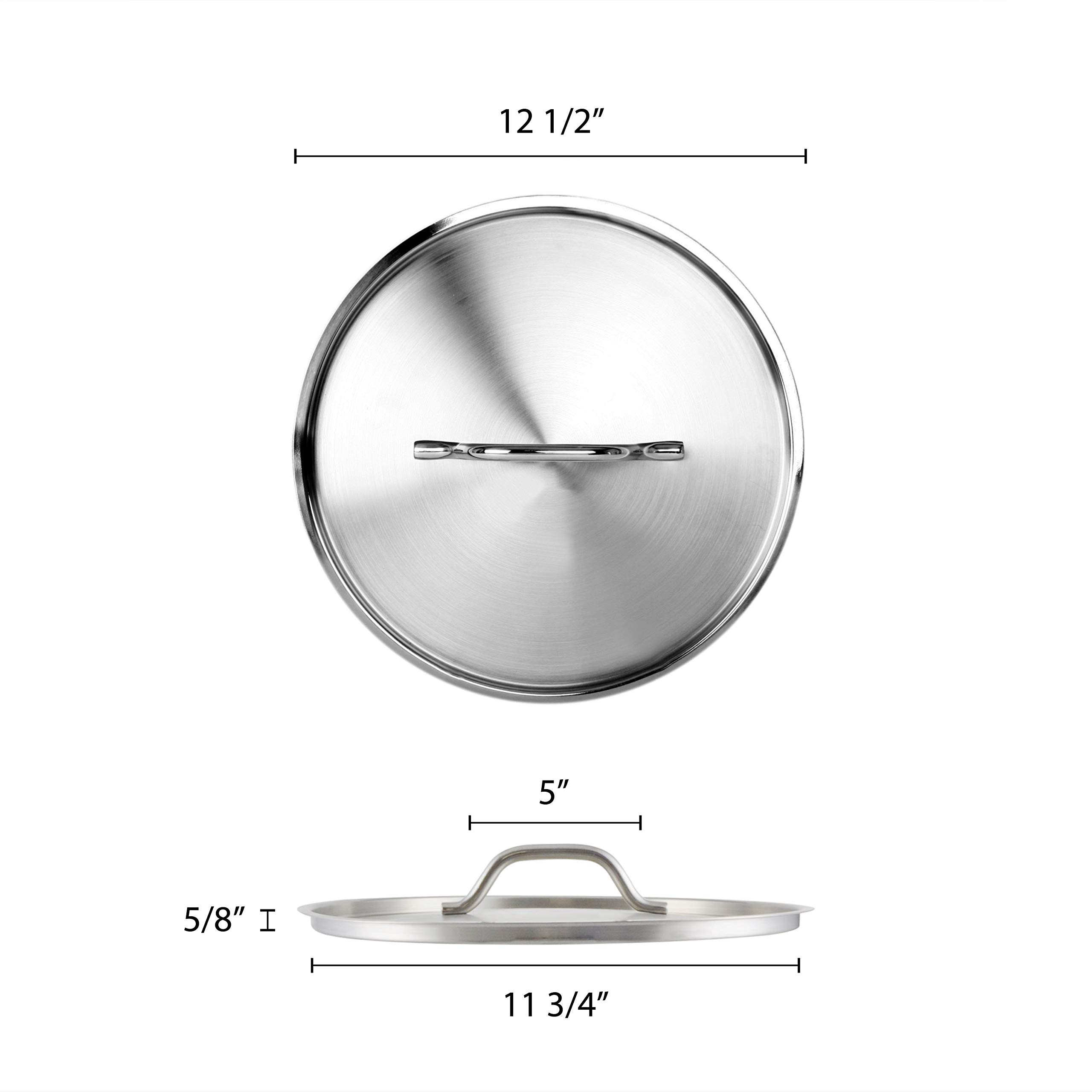 Thunder Group 20-Quart Stainless Steel Pasta Cooker Lid - Durable & Heat-Resistant Cover for Commercial Kitchen & Catering Use