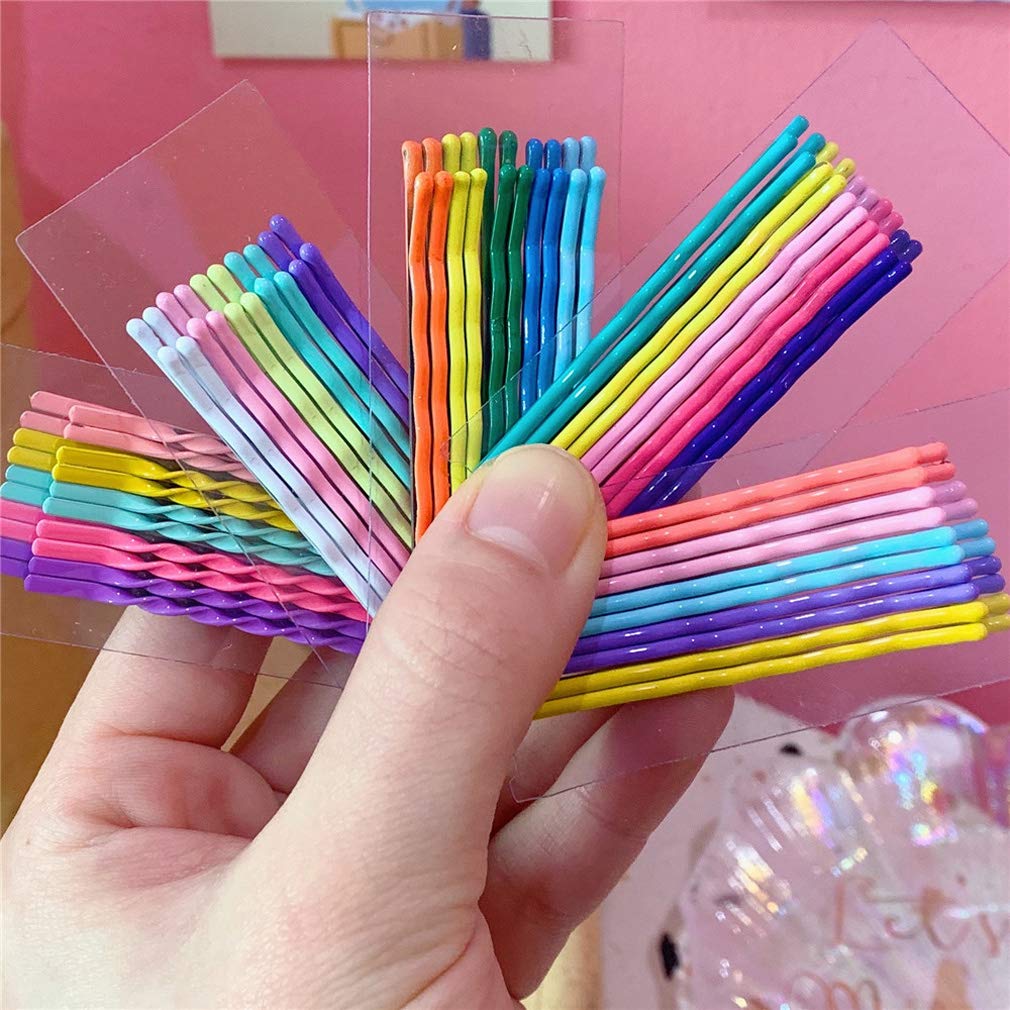 25-Pack Wavy Bobby Pins for Women - Colorful Hair Grips & Hair Accessories for All Hair Types | Perfect for Updos, Braids & Everyday Styling