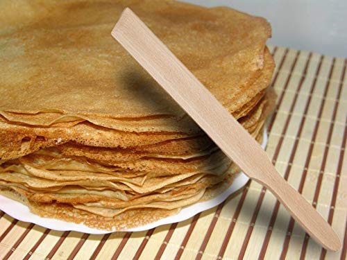Premium Wooden Pancake Spatula - 11.75 Inch (30 cm) Non-Stick Kitchen Turner for Flipping Pancakes, Crepes & Eggs - Ideal for Breakfast Cooking & Baking