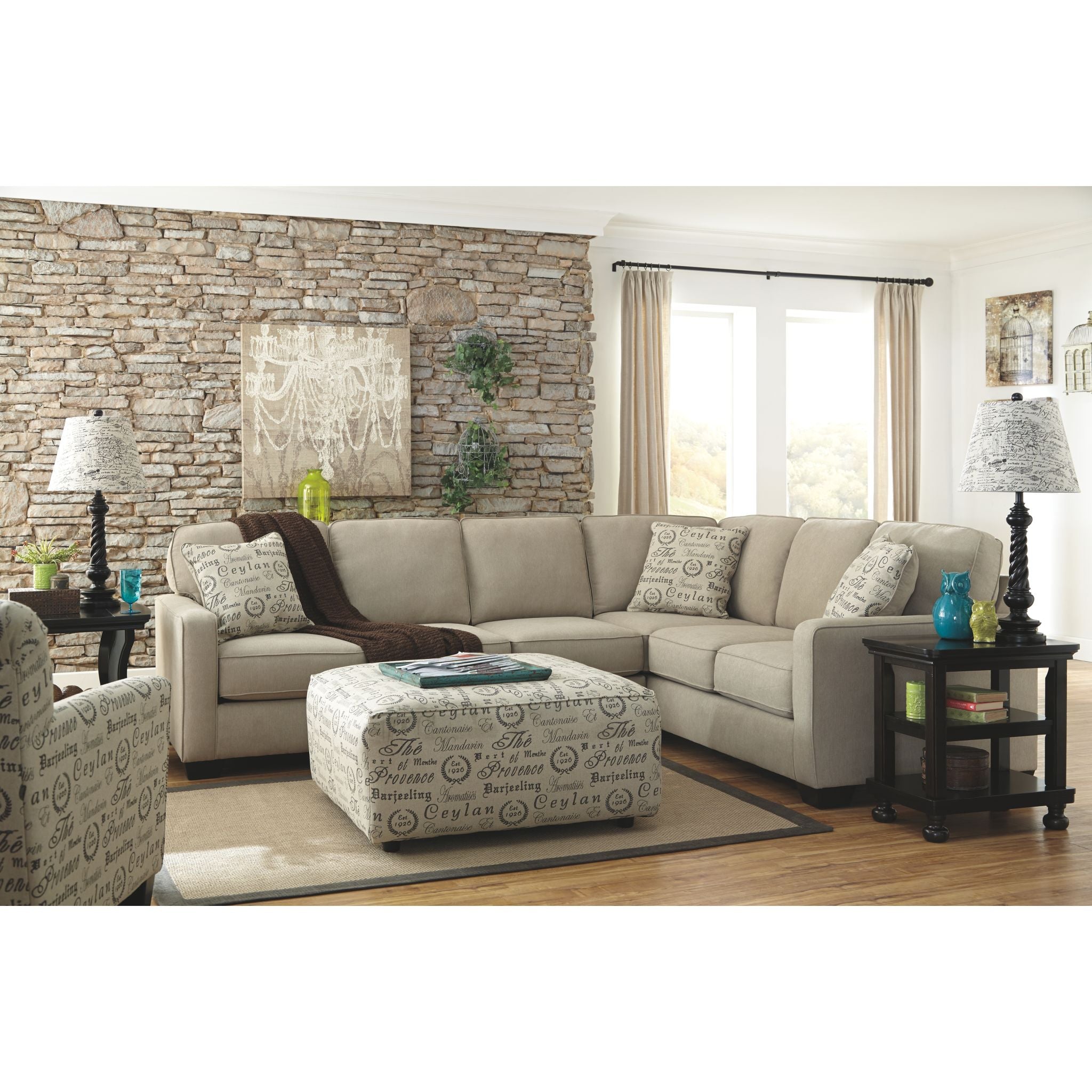 Alenya 3-Piece Sectional Sofa Set - Modern L-Shaped Couch with Chaise Lounge for Living Room, Apartment & Home Theater Comfortable Seating