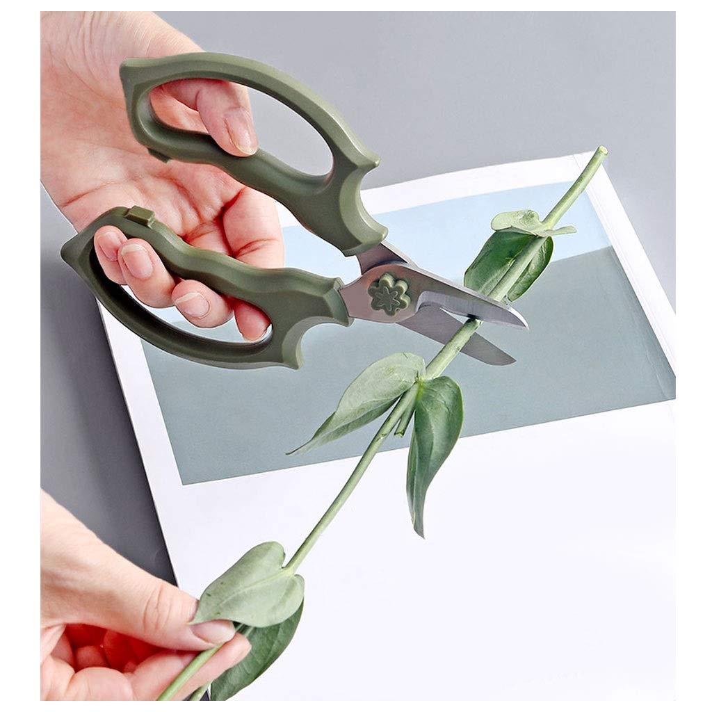 **Stainless Steel Garden Pruning Shears - Wide-Head Bypass Pruner for Flowers, Branches & Plants | Florist & Gardening Tools | Durable & Sharp Pink Scissors for Home & Outdoor Use**
