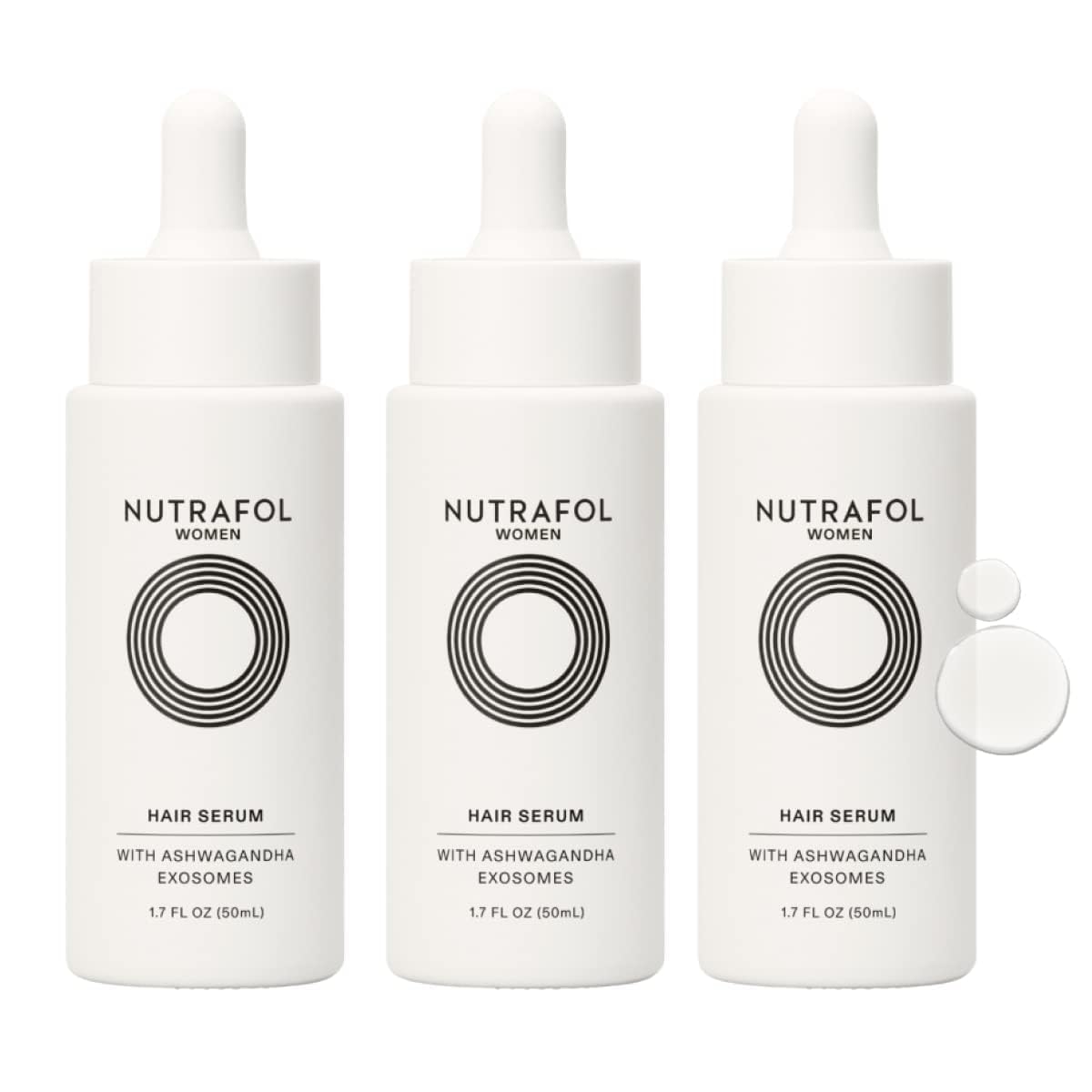 Nutrafol Women's Hair Growth Serum for Thicker & Stronger Hair - Vegan, Lightweight, Fast-Absorbing Formula - Perfect for Daily Use & Hair Regrowth Therapy