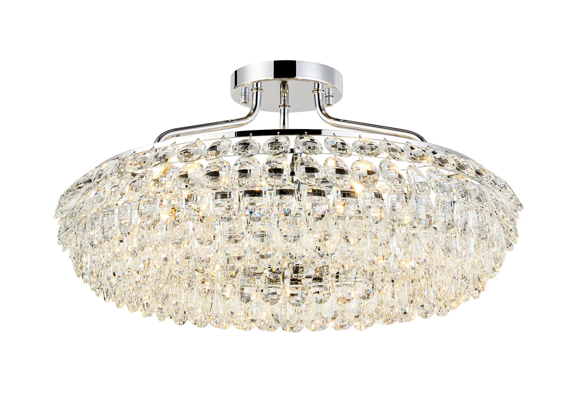 Consten Semi Flush Ring Ceiling Light Fixture with E14 Socket - Perfect for Bedroom, Hallway & Small Space Lighting