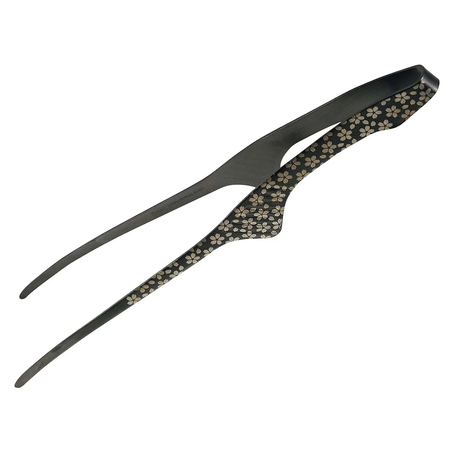 EBM Stainless Steel Chopstick Tongs - Black Kitchen Utensil for Cooking, Serving & Eating Asian Food - Perfect for Ramen, Sushi, Hot Pot & BBQ