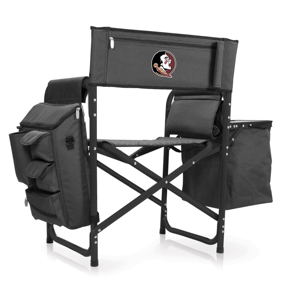PICNIC TIME Fusion Backpack Chair with Cooler - Portable Outdoor Furniture for Camping, Beach & Tailgating - Dark Gray with Black Accents - One Size Fits All