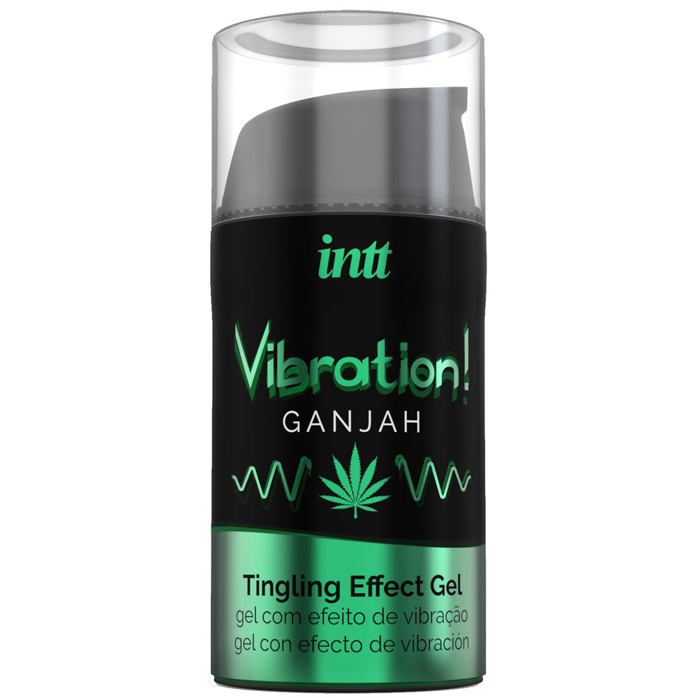 Intt Vibration Warming Gel with Tingling Effect - Ganjah Flavored Personal Massage Gel for Relaxation & Intimacy