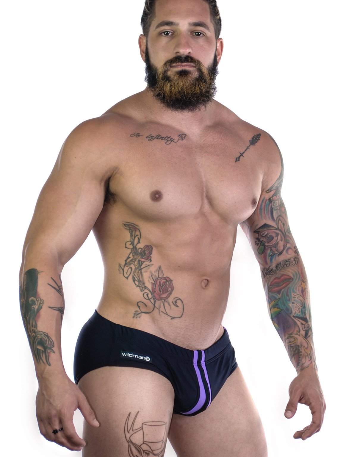 Wildmant Sportivo Bikini - Black & Purple Two-Tone Swimwear for Women | High Waist Bikini Set for Beach, Pool & Summer Vacations