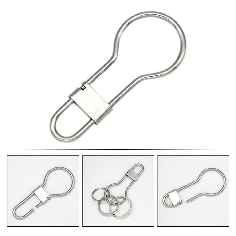 Stainless Steel Keychain Key Ring - Creative DIY Key Holder for Bags, Waist & Decor - Durable Portable Key Buckle Pendant for Everyday Use, Gifts & Travel Accessories
