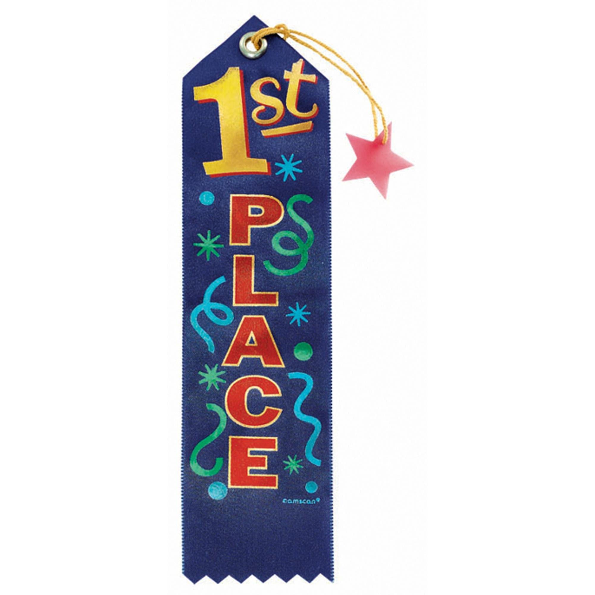 1st Place Blue Ribbon - Pack of 12 (8x2 inches) - Perfect for Award Ceremonies, Sports Competitions & School Events