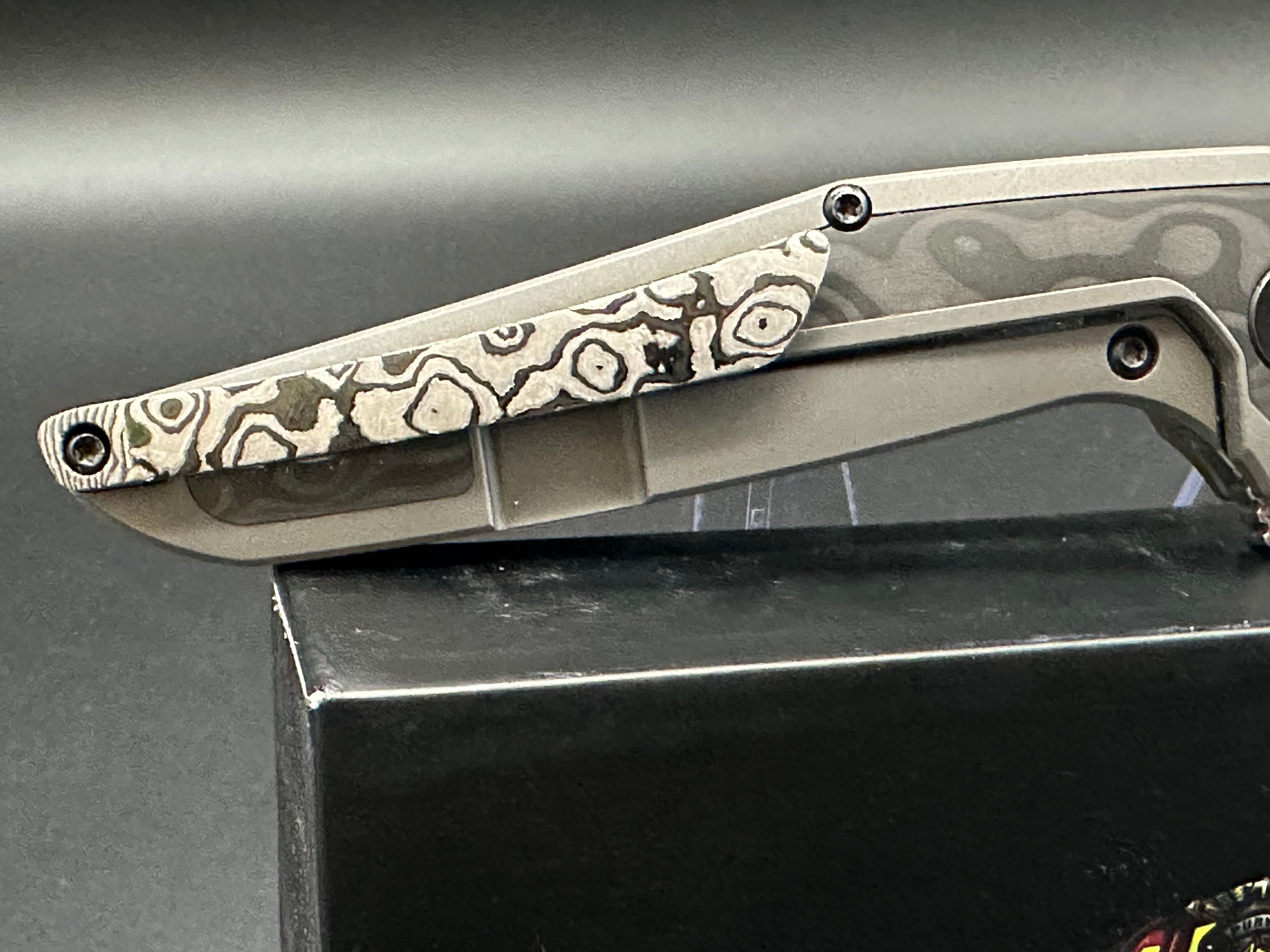 Adam Purvis Progeny V3 Thor Damasteel Folding Knife - Premium EDC Pocket Knife for Outdoor, Camping, and Everyday Carry