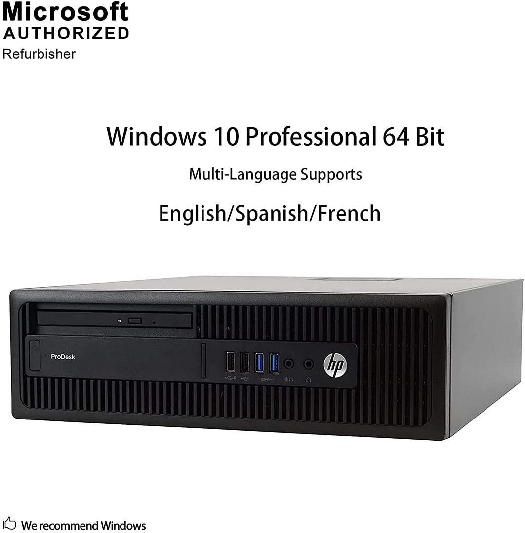 HP ProDesk 600 G2 SFF Business Desktop PC - Intel Core i5-6500 Processor (Up to 3.6GHz), 32GB DDR4 RAM, 1TB SSD, WiFi 6 (AX200), Dual Monitor Support, Windows 10 Pro (Renewed) - Perfect for Home Office, Remote Work & Small Business Computing
