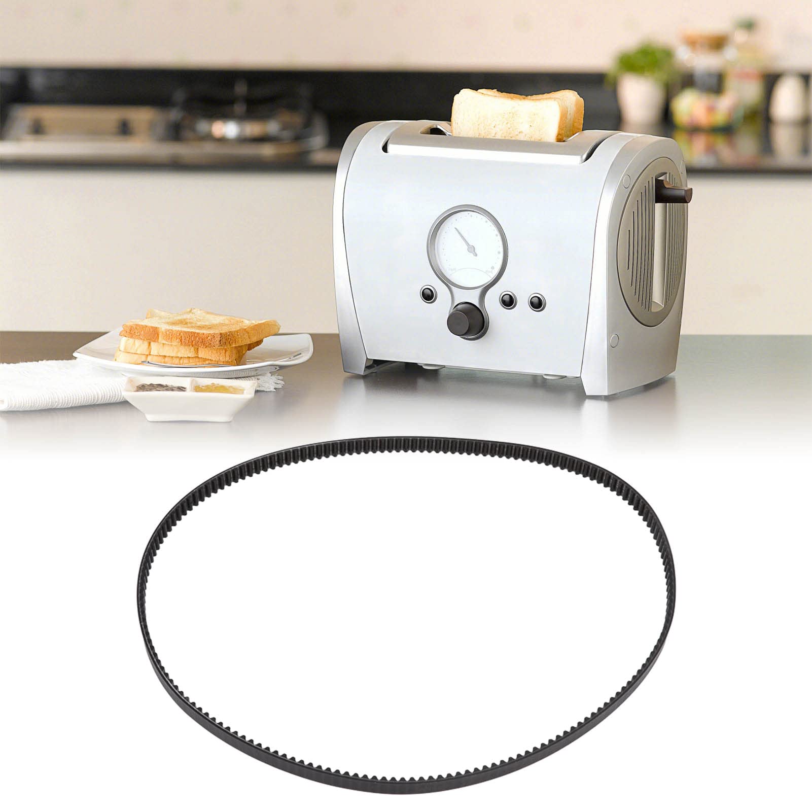 Zerodis 175 Teeth Bread Machine Belt - Replacement Drive Belt for Kitchen Pro Food Processor & Bread Maker - Durable Kitchen Appliance Accessories (Perfect for Home Baking & Commercial Use)