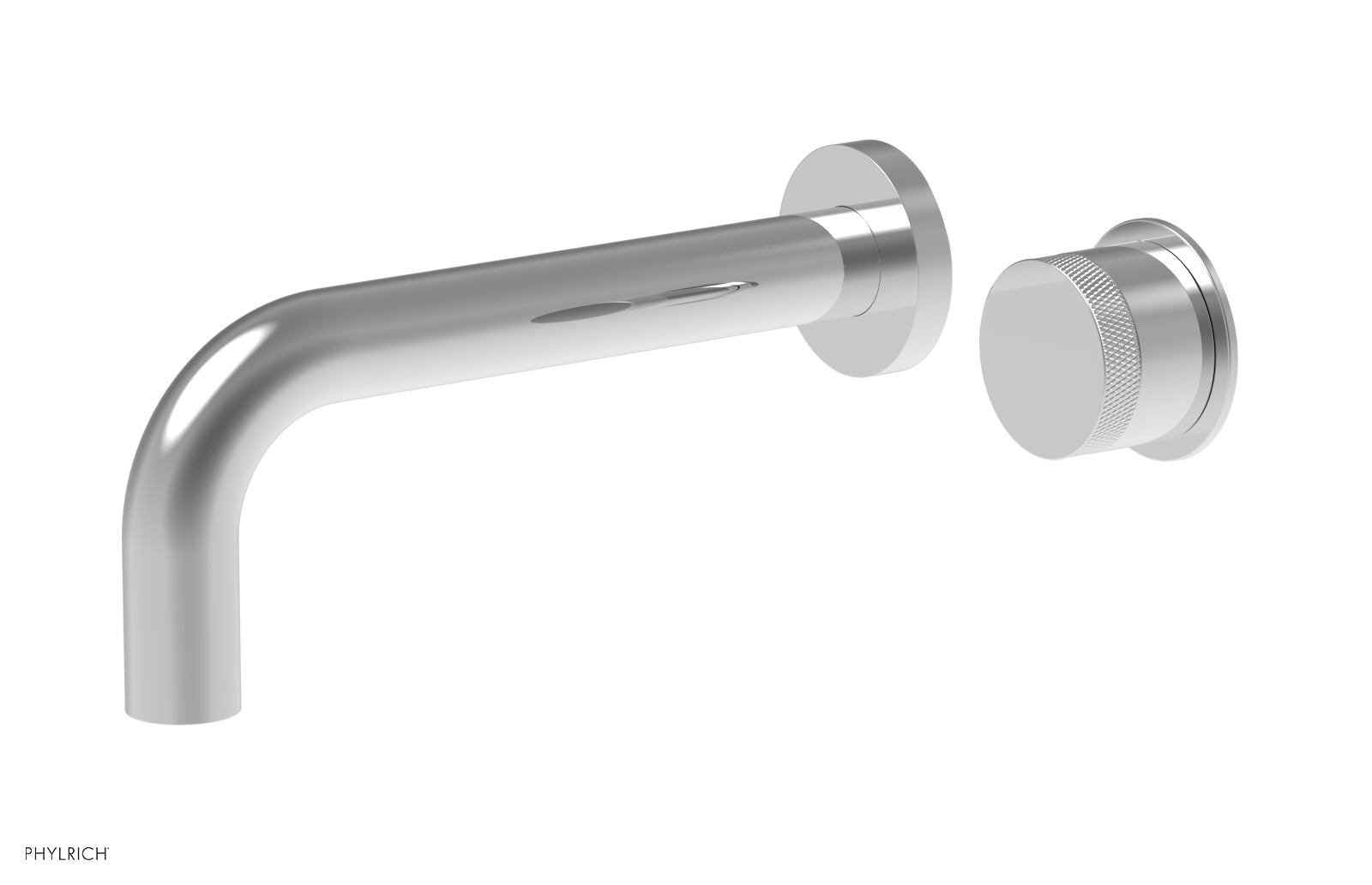 Basic II Single Handle Wall Lavatory Faucet Set with Knurled Handle - 230 18 - Perfect for Bathroom Sink, Powder Room, and Guest Bath Installation