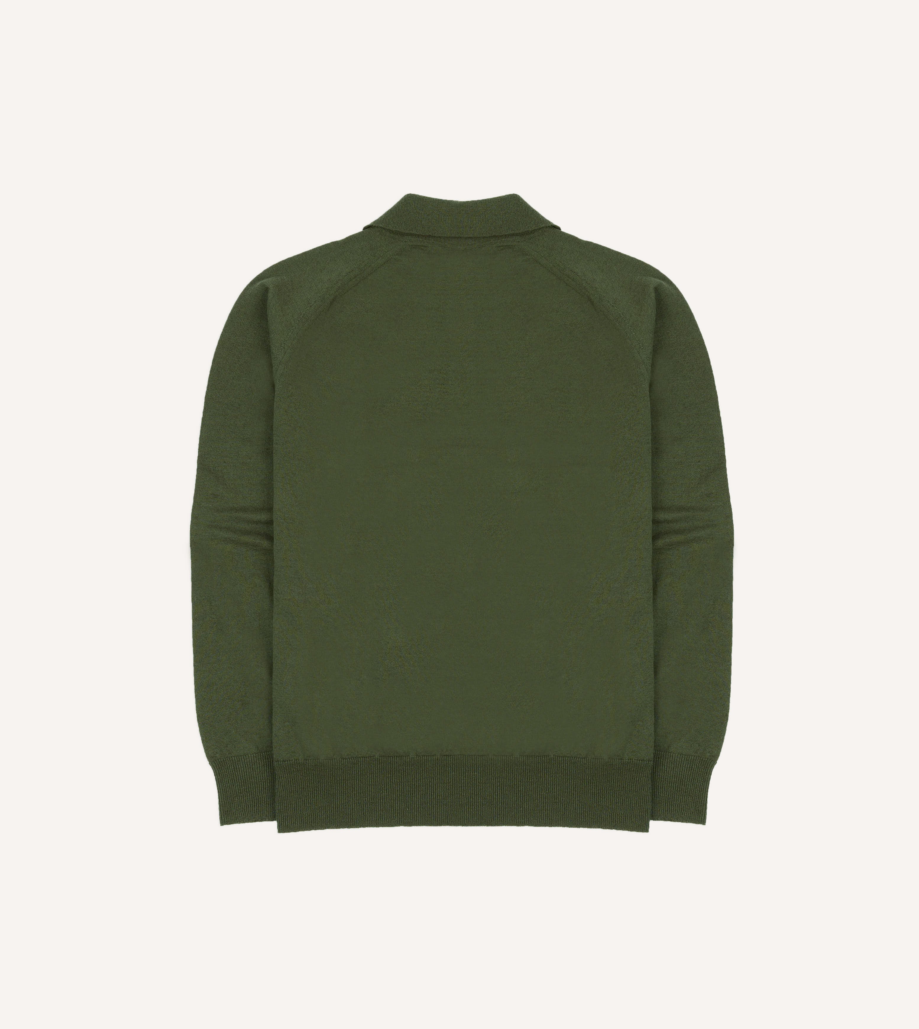 Premium Green Linen Cotton Knitted Long Sleeve Polo Shirt for Men - Comfortable Casual & Business Wear - Perfect for Office, Golf, and Outdoor Activities