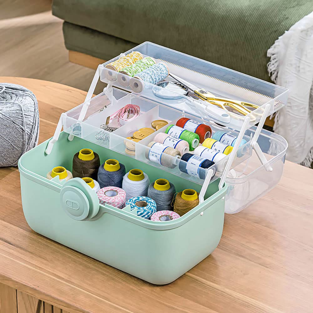 Professional Sewing Kit Box for Adults & Beginners - Complete Sewing Accessories Set with Compartments for Home, Travel & DIY Repairs | Perfect for Clothing Mending, Craft Projects & Emergency Stitching Needs