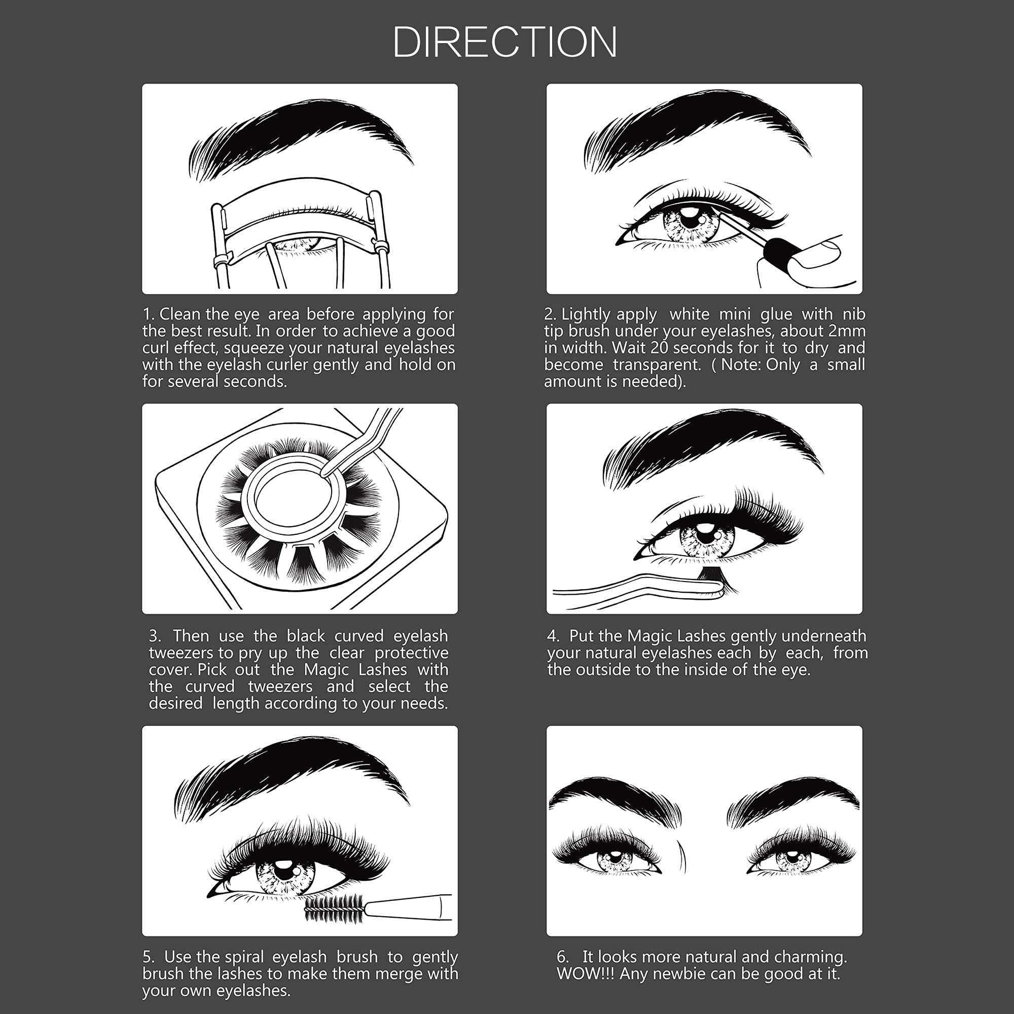 3D Volume DIY Eyelash Extension Kit - 12 Clusters C Curl False Lashes (14MM) with Glue Bonded Band for Natural Look | Perfect for Home Use, Parties & Special Occasions