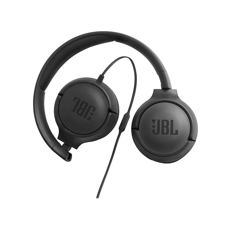 JBL Tune 500 Wired On-Ear Headphones - Black | Noise Isolating for Commuting, Gaming & Work