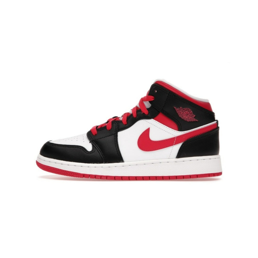 Air Jordan 1 Mid GS Sneakers in Very Berry Color - Stylish Basketball Shoes for Women & Girls - Perfect for Sports, Casual Wear & Street Fashion