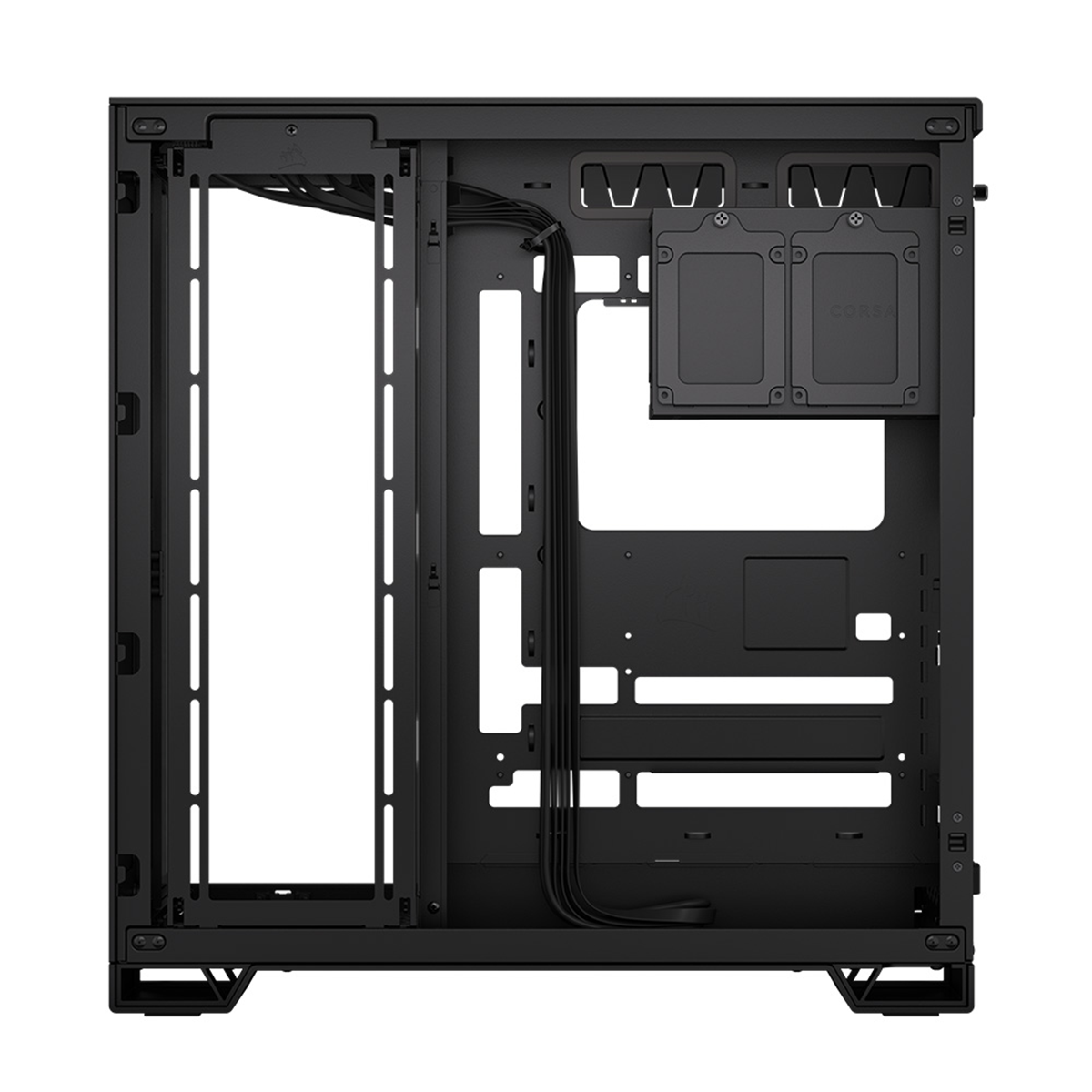 Corsair 6500X Mid Tower PC Case - Tempered Glass Side Panel, Black | High Airflow Gaming Computer Case for Custom Builds & Workstations