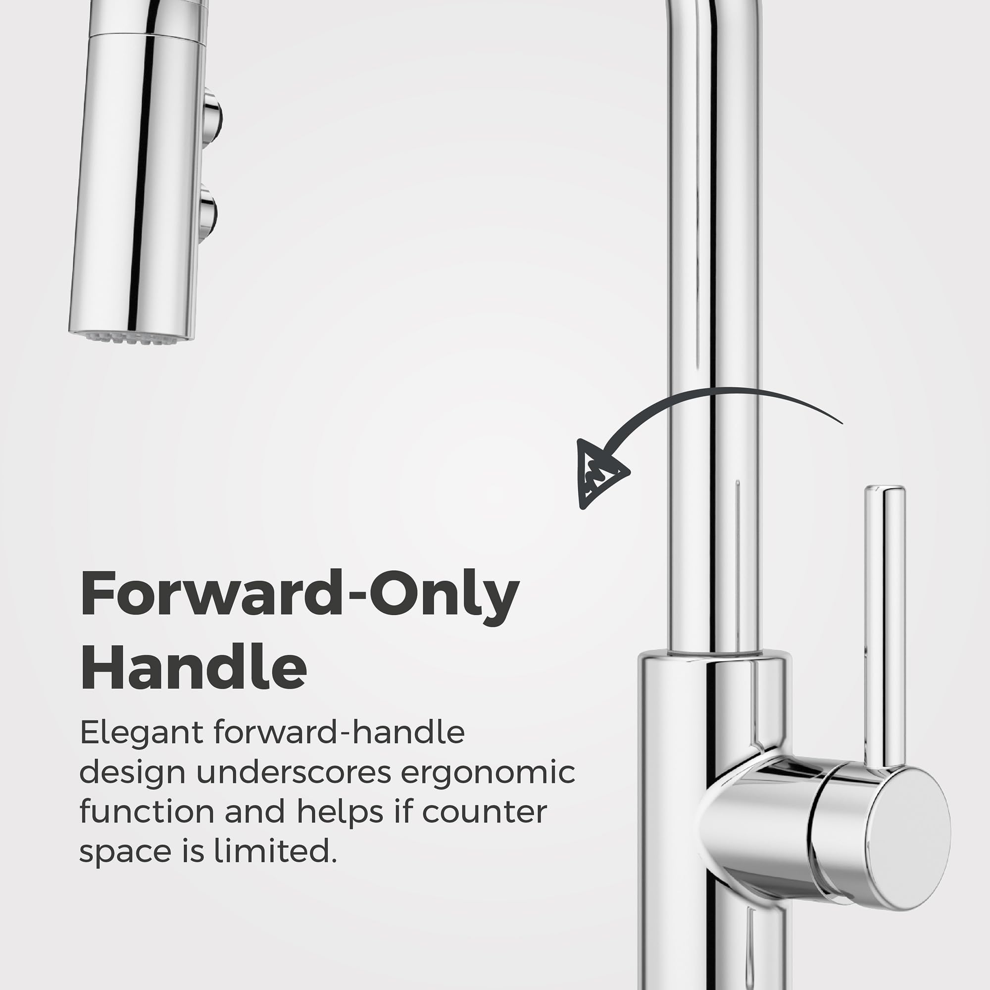 Pfister Zanna Single Handle High Arc Kitchen Faucet with Pull Down Sprayer & Soap Dispenser - Polished Chrome Finish (Model F5297ZNRC) - Perfect for Modern Kitchens & Food Prep Stations
