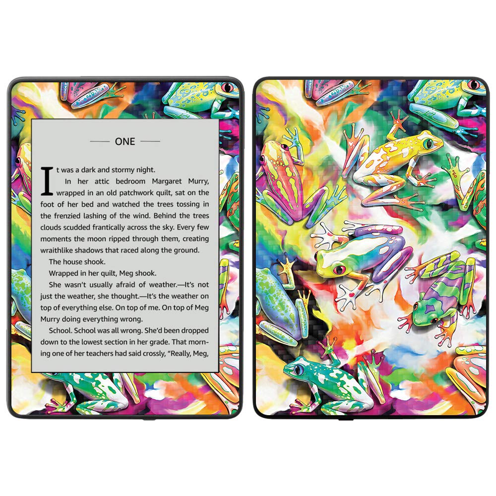 Premium Carbon Fiber Skin for Amazon Kindle Paperwhite 2018 (10th Gen) - Bright Smoke Design | Waterproof Protective Cover with Durable Textured Finish | Easy Application & Removal | Made in USA | Perfect for Travel, Reading & Outdoor Use