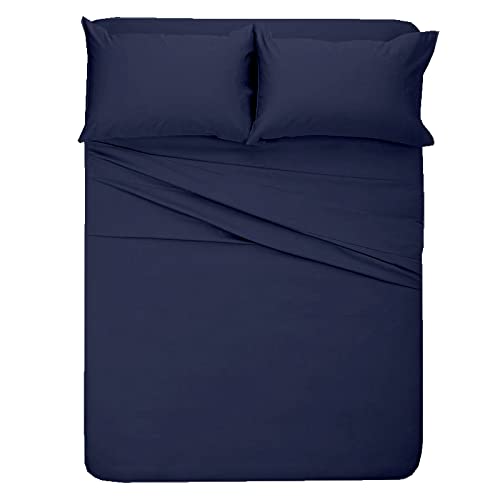 400 Thread Count 100% Egyptian Cotton Twin Sheet Set - 4 Piece Soft Long Staple Bed Sheets with 15