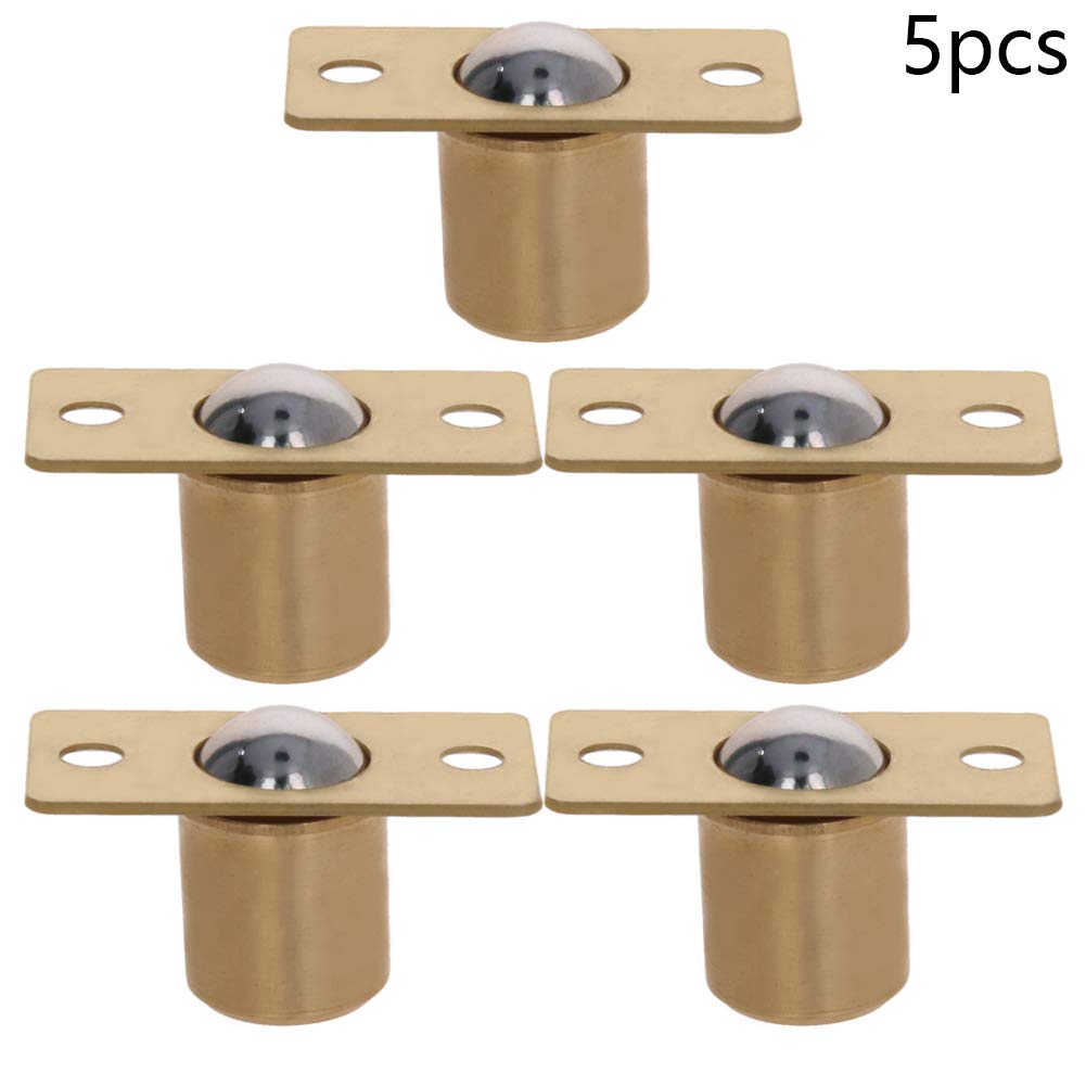 **MroMax 5Pcs Brass Ball Catch for Closet & Cabinet Doors - 0.65