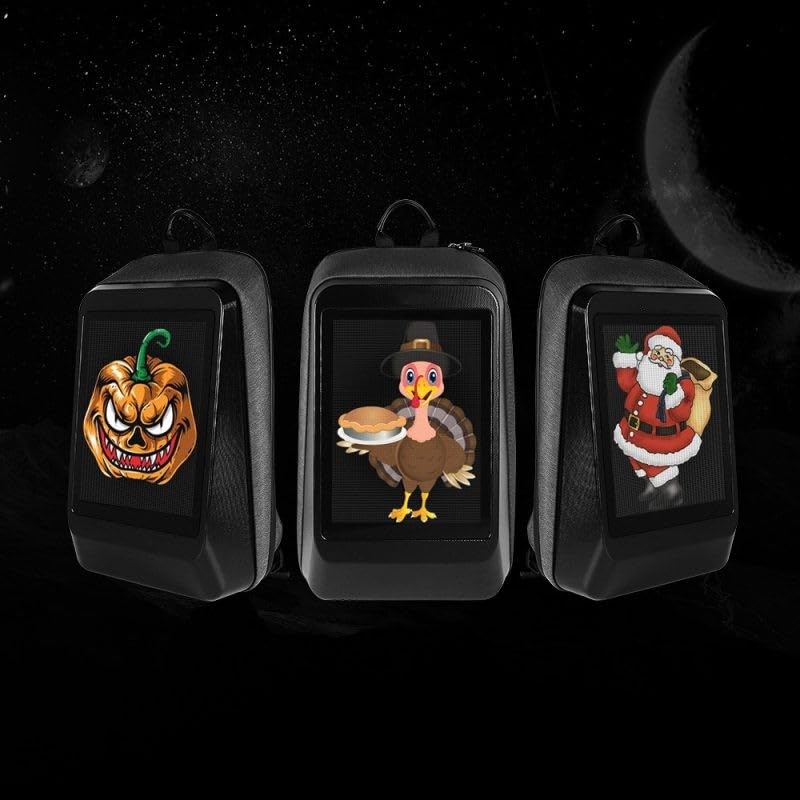 Acube Mart Full Screen LED Backpack with APP Control - Waterproof Cycling Backpack for Night Riding, Commuting & Outdoor Adventures