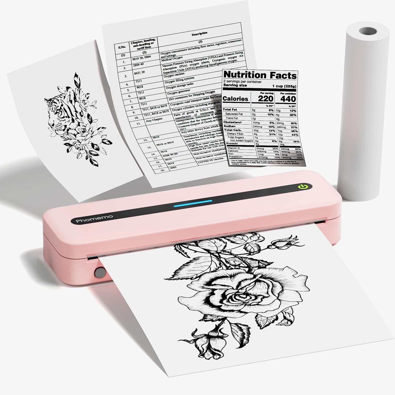Phomemo M832 Upgraded Portable Thermal Printer - Wireless Bluetooth, Compact & Lightweight for Receipts, Labels, Notes - Perfect for Home, Office, Travel & Small Business Use