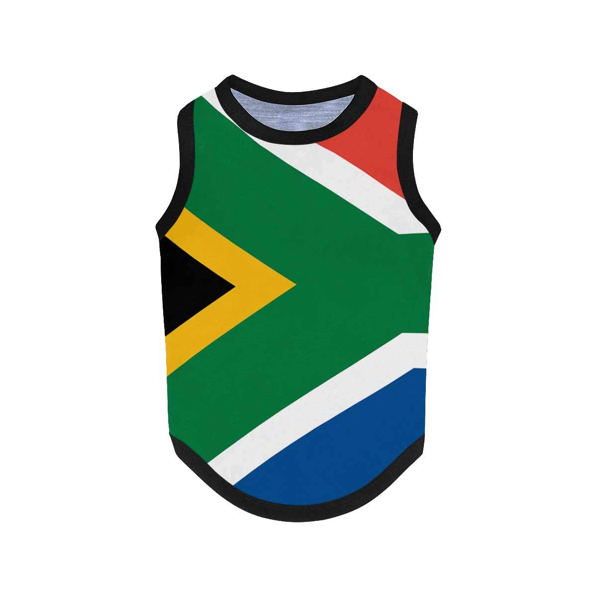 INTERESTPRINT South Africa Flag Pet Clothes for Small Dogs - Cute Dog Tank Top Vest XS - Perfect for National Pride & Summer Outings