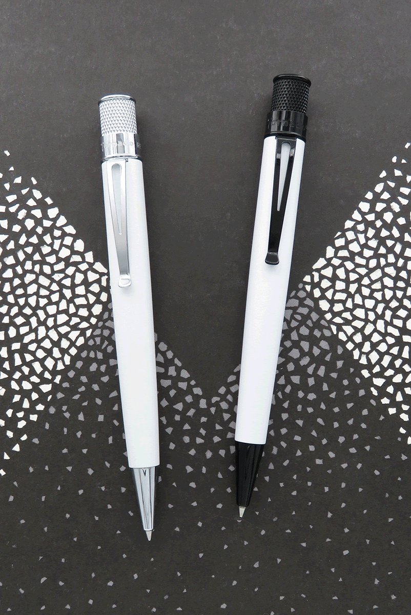 Retro 51 Tornado Classic White Glow in The Dark Rollerball Pen - Premium Writing Instrument for Journaling, Note Taking & Gift Giving