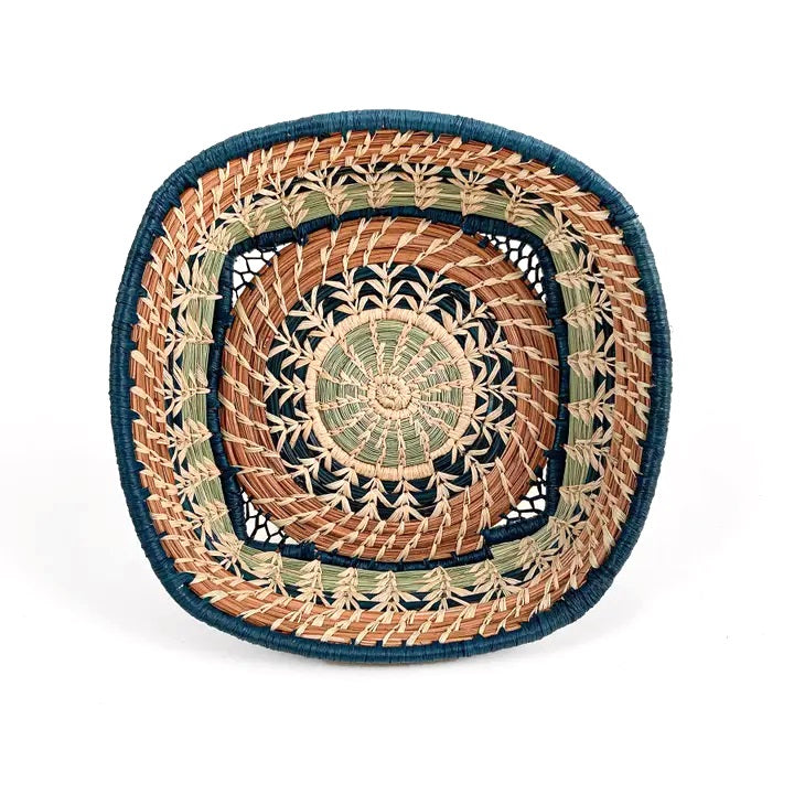 Handwoven Micaela Pine Needle Basket - Natural Rustic Home Decor for Storage & Display | Perfect for Living Room, Kitchen, or Gift Giving