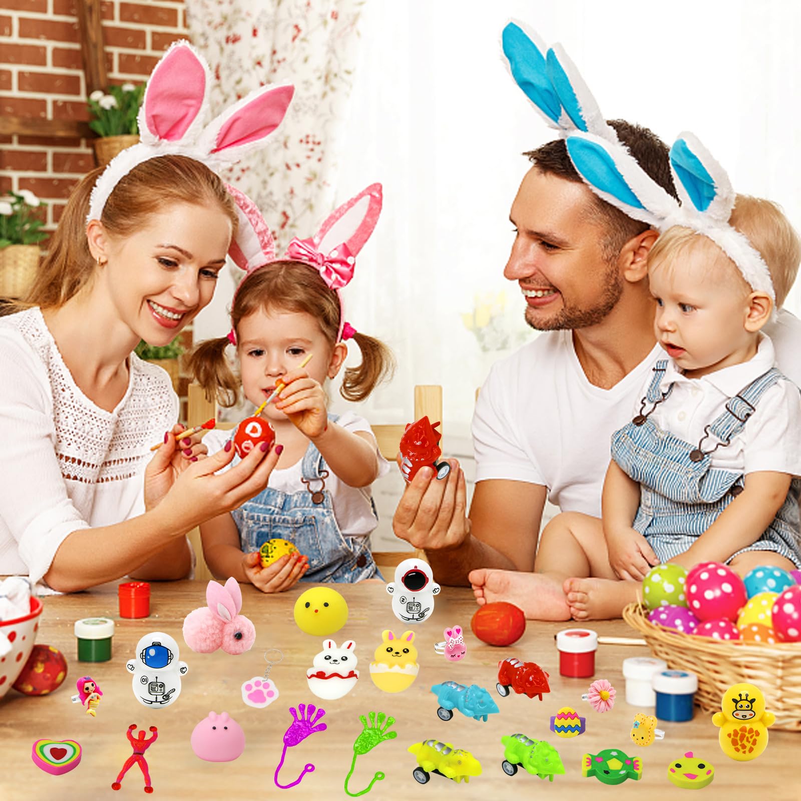 80 Pcs Colorful Prefilled Easter Eggs with Toys Inside - Easter Basket Stuffers & Egg Hunt Supplies for Kids - Perfect for Easter Party Favors, Classroom Activities, and Family Gatherings