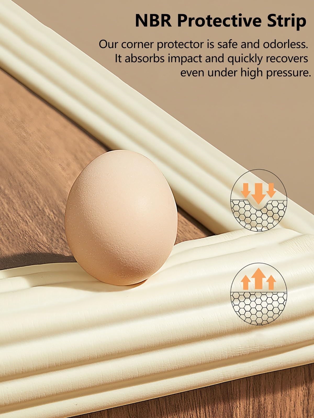 NBR Self-Adhesive Corner Guards - 6.6ft Soft Edge Protector for Baby Safety, Furniture, Walls, Desks & Cabinets (5-Pack, Pink) | Childproofing & Home Protection Solution