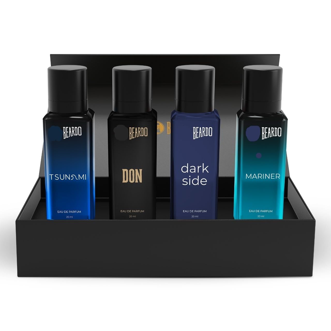 Beardo Day Perfume Set for Men & Women - 4 x 20ml Long Lasting Fresh Aquatic Fragrances | Unisex Cologne Gift Combo | Perfect for Daily Wear, Office & Special Occasions