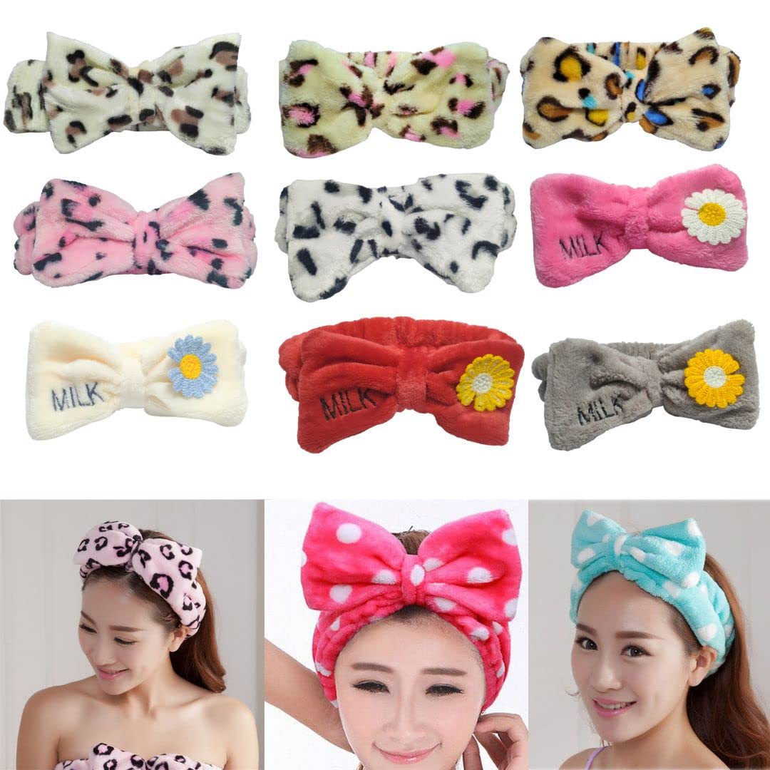 Soft Fleece Hair Headbands for Women & Girls - Elastic Cosmetic Face Wash Bands for Spa, Makeup, Shower, Running & Sports - Pack of 2 Combo A - Perfect Gift for Skincare & Active Lifestyles