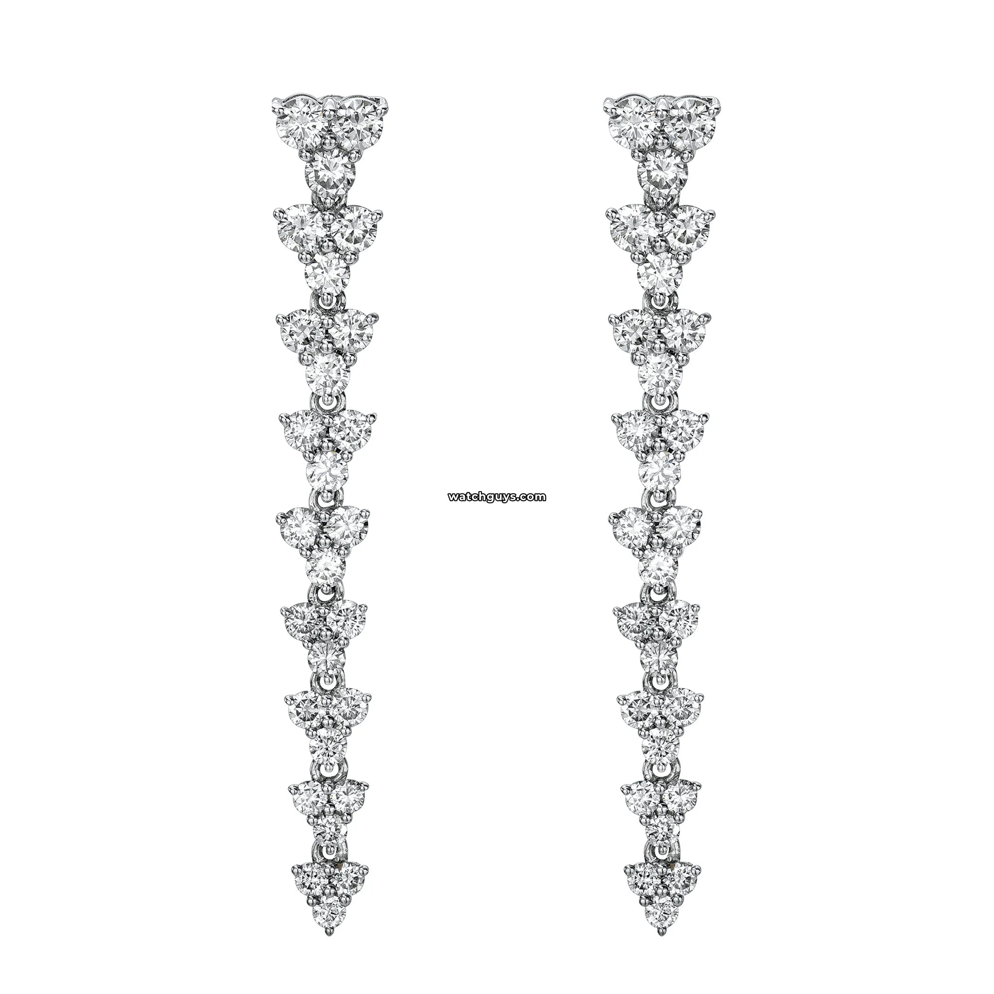 1.26 Carat Diamond Drop Earrings in 14k White Gold - Elegant Dangle Earrings for Women, Perfect for Weddings, Parties & Special Occasions