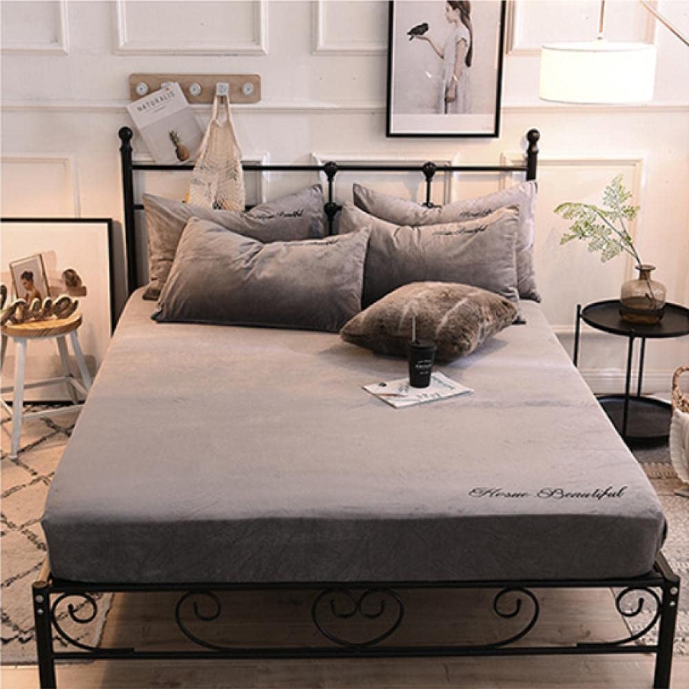 Thermal Velvet Mattress Protector Set - Blue Flannel Bedding for Winter (3pcs) - Cozy Home Comfort