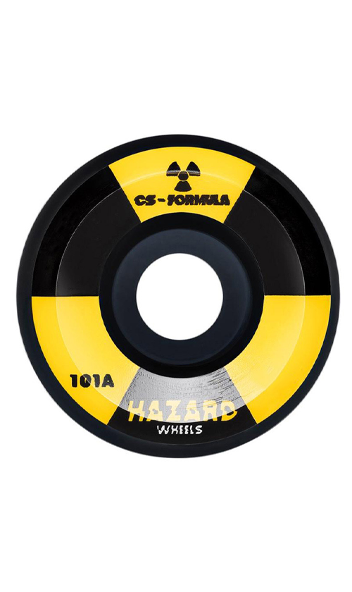 Hazard Radio Active CS Conical Wheels 101a 52mm Black - Premium Skateboard Wheels for Street & Park Skating