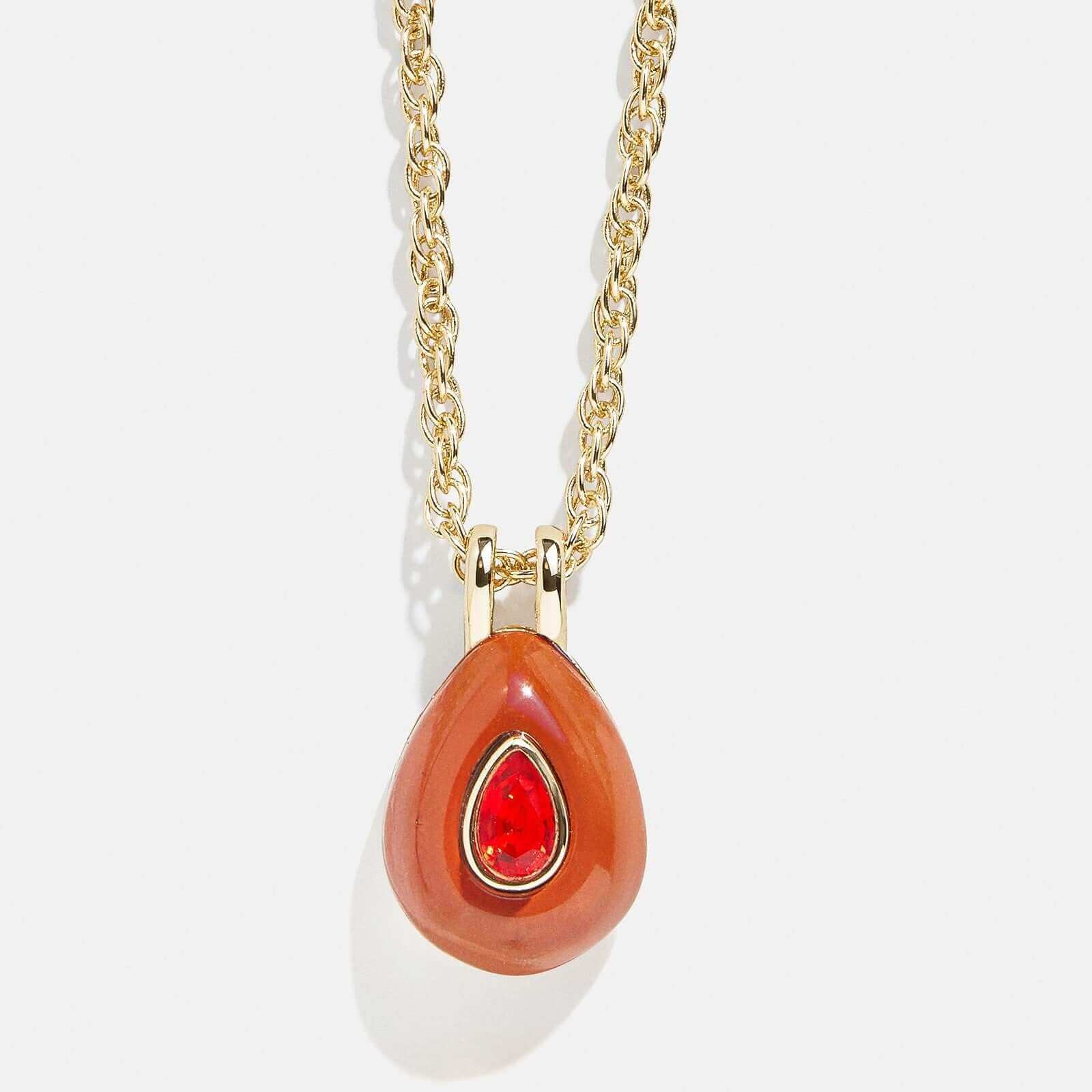 Teardrop Birthstone Pendant Necklace - Personalized Jewelry Gift for Women | JFN501 | Perfect for Birthdays, Anniversaries & Mother's Day