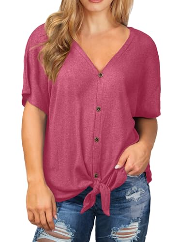A27-short Sleeve-rose Red