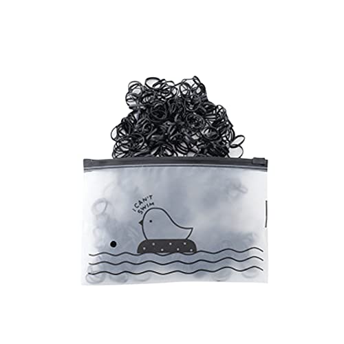 1000pcs Mini Rubber Bands for Hair - Soft Elastic Hair Ties for Ponytails, Braids & Hairstyling - Black - Perfect for DIY Hair Accessories, Kids Hairstyles & Daily Hair Care