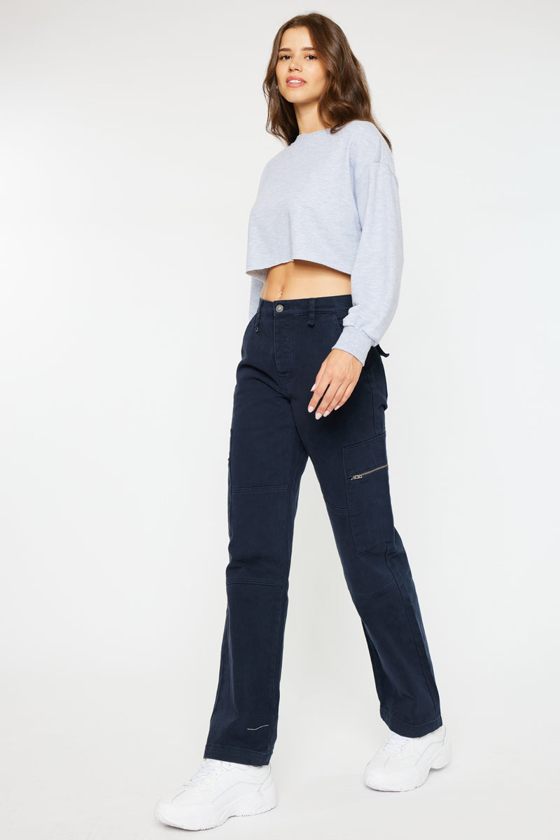 Jainie Women's High Rise Straight Leg Jeans - Slim Fit Stretch Denim Pants for Casual Wear & Everyday Outfits