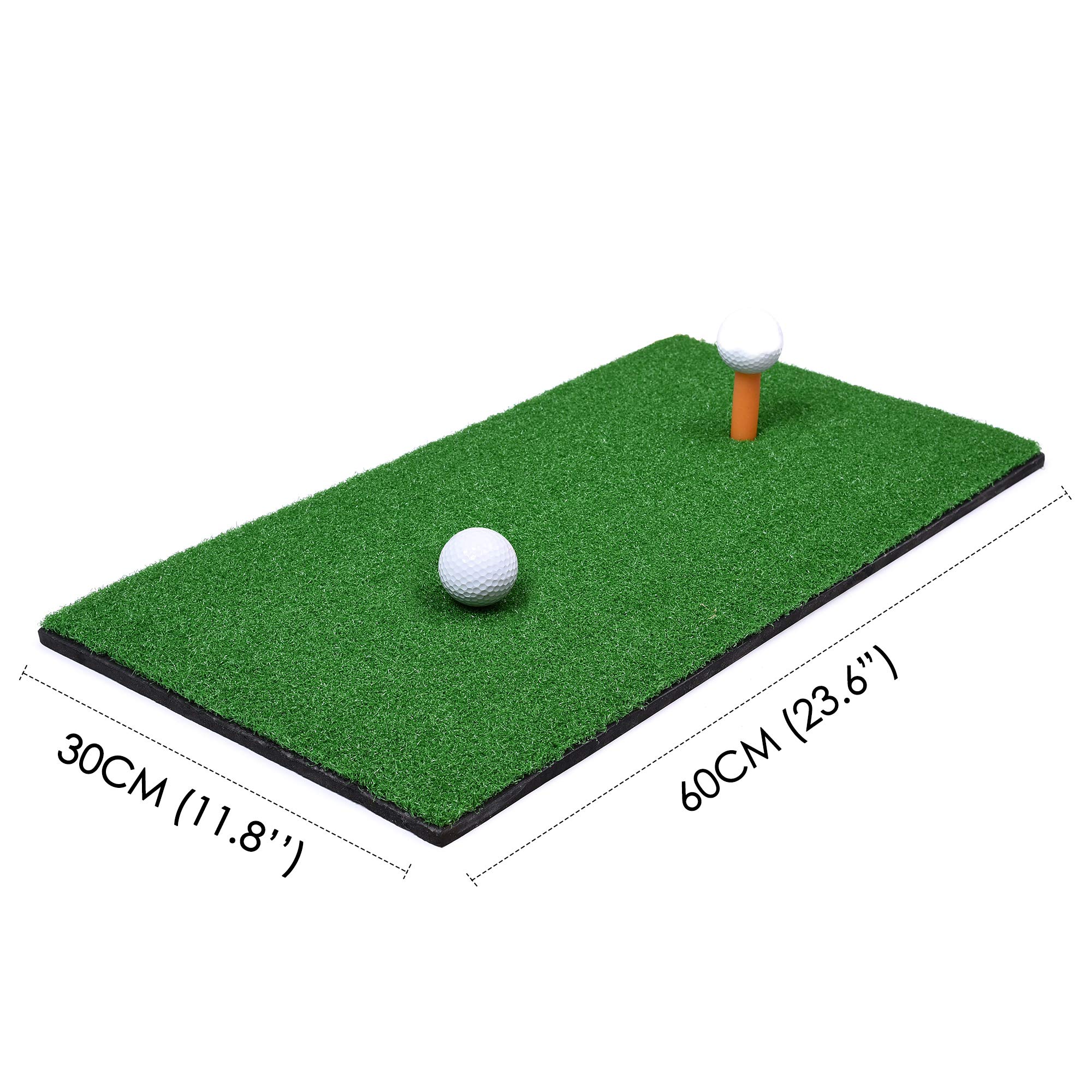 Premium Golf Training Mat - 3 Turf Designs (Fairway, Rough, Green) for Indoor/Outdoor Practice | Perfect for Home, Office & Backyard Use